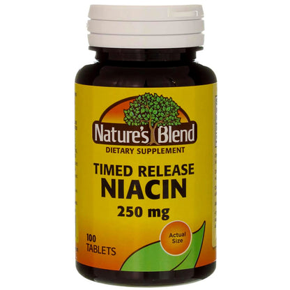 Nature's Blend niacina 250 mg tabletas liberación prolongada