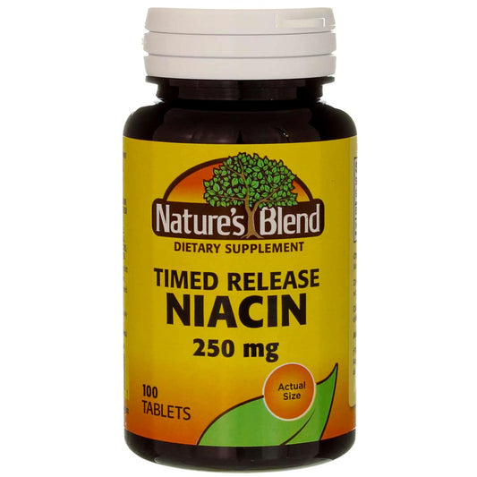 Nature's Blend niacina 250 mg tabletas liberación prolongada