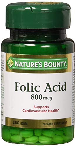 Nature's Bounty ácido fólico suplemento cardíaco