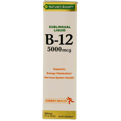 Nature's Bounty B-12 líquido sublingual 2 oz paquete 4