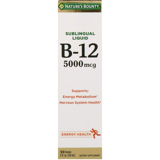 Nature's Bounty botella suplemento vitamina b-12 5000 mcg 2oz