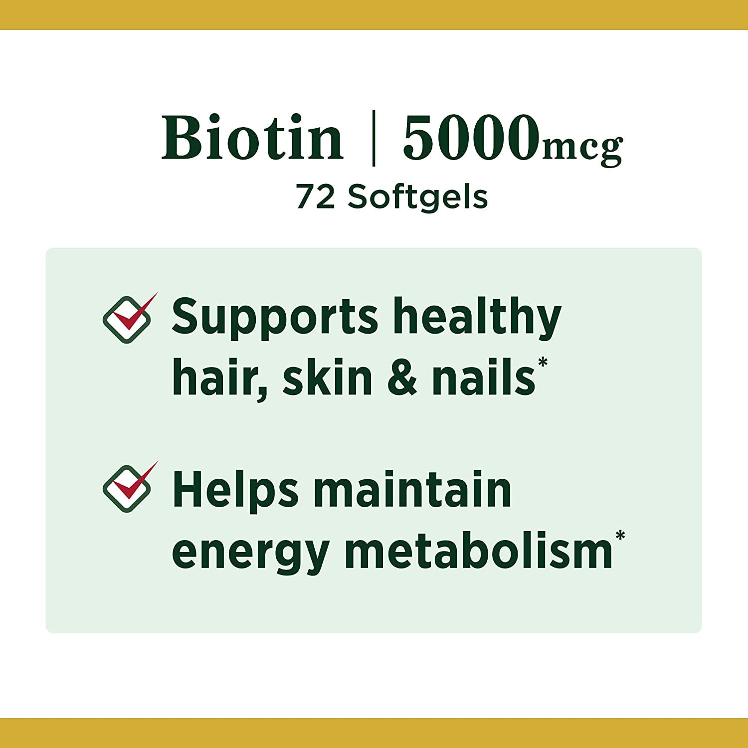 Nature's Bounty cápsulas biotina para salud energética y belleza