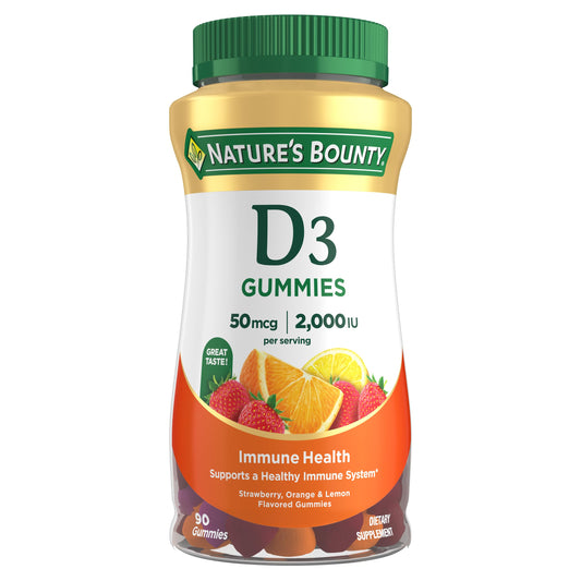 Nature's Bounty gomitas vitamina d3 sabor frutas 90 unidades