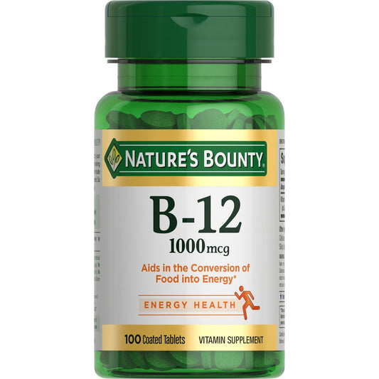 Nature's Bounty vitamina B12 1000mcg envase frontal