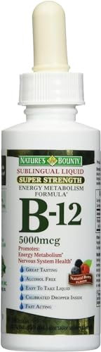 Nature's Bounty vitamina B12 líquida sublingual 5000 mcg paquete de 3