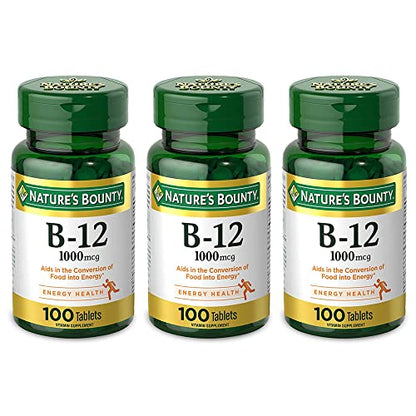 Nature's Bounty Vitamina B12 natural 1000 mcg 300 tabletas