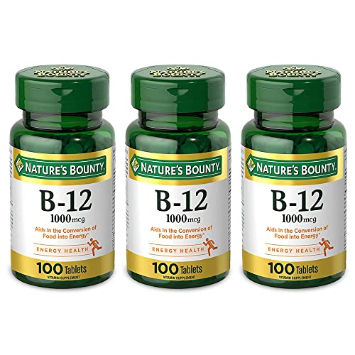 Nature's Bounty Vitamina B12 natural 1000 mcg 300 tabletas