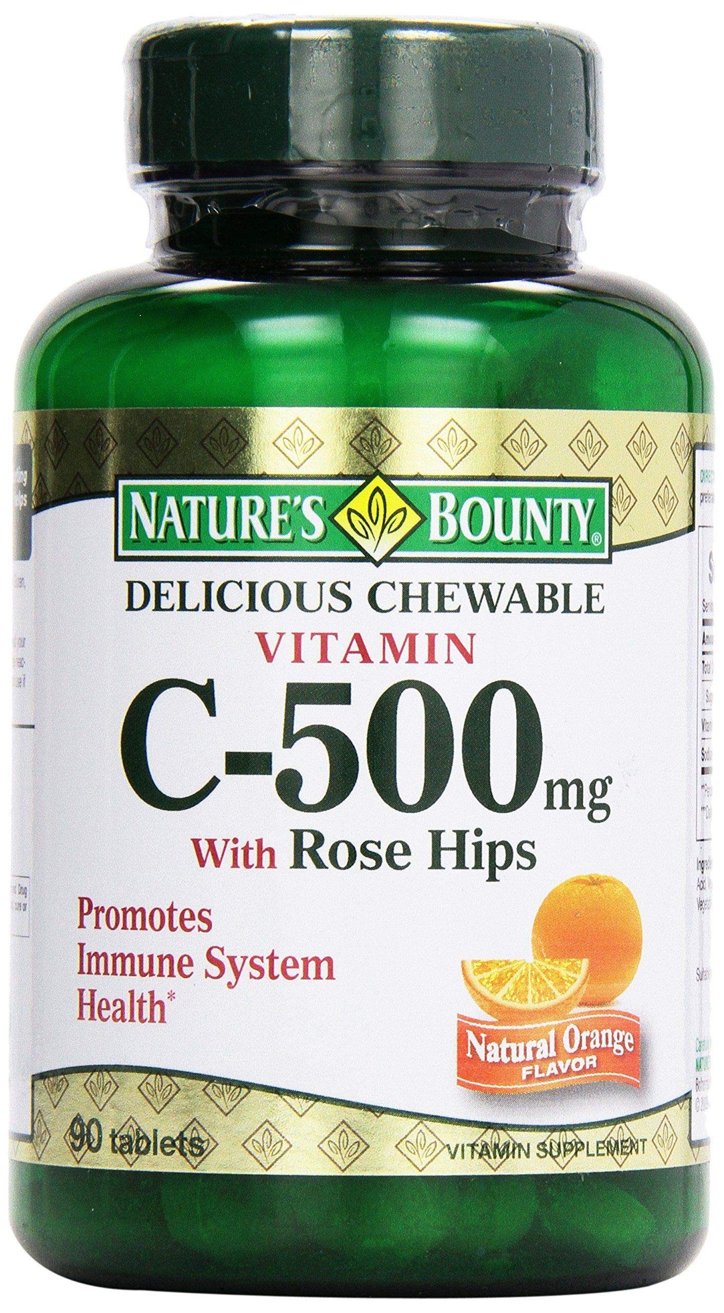 Nature's Bounty vitamina c 500 mg 90 tabletas masticables