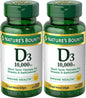 Nature's Bounty vitamina d3 10000 ui paquete de 2 botellas