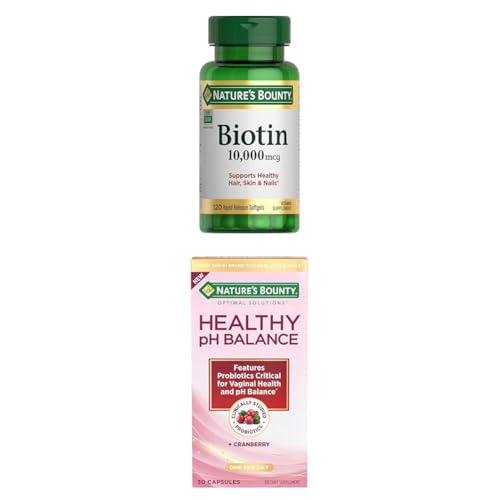 Paquete Nature's Bounty vitaminas biotina para cabello piel y uñas