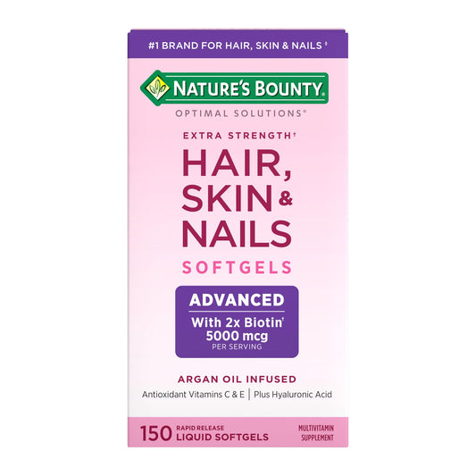 Frasco Nature's Bounty vitaminas para cabello piel uñas