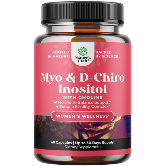 Natures Craft cápsulas mio-inositol y D-chiro inositol para mujeres
