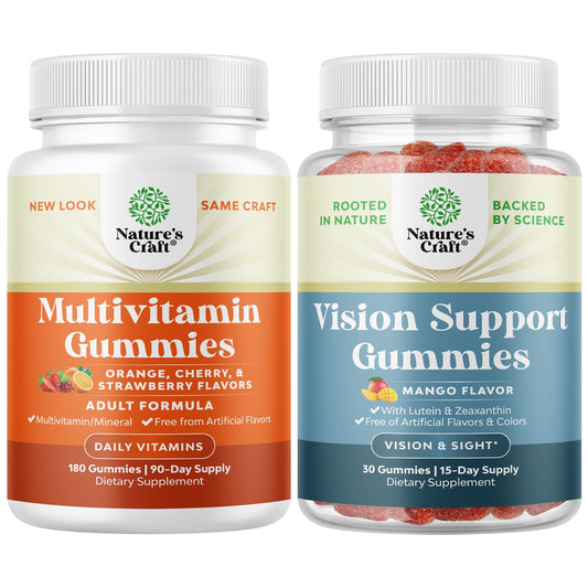 Natures Craft gomitas multivitaminas con luteína y zeaxantina paquete