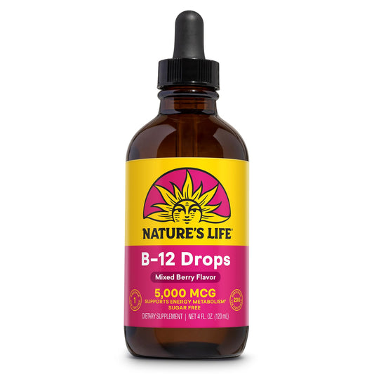 NATURE'S LIFE gotas b12 botella verde