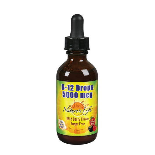 Nature's Life gotas líquidas vitamina B12 metilcobalamina 2 onzas