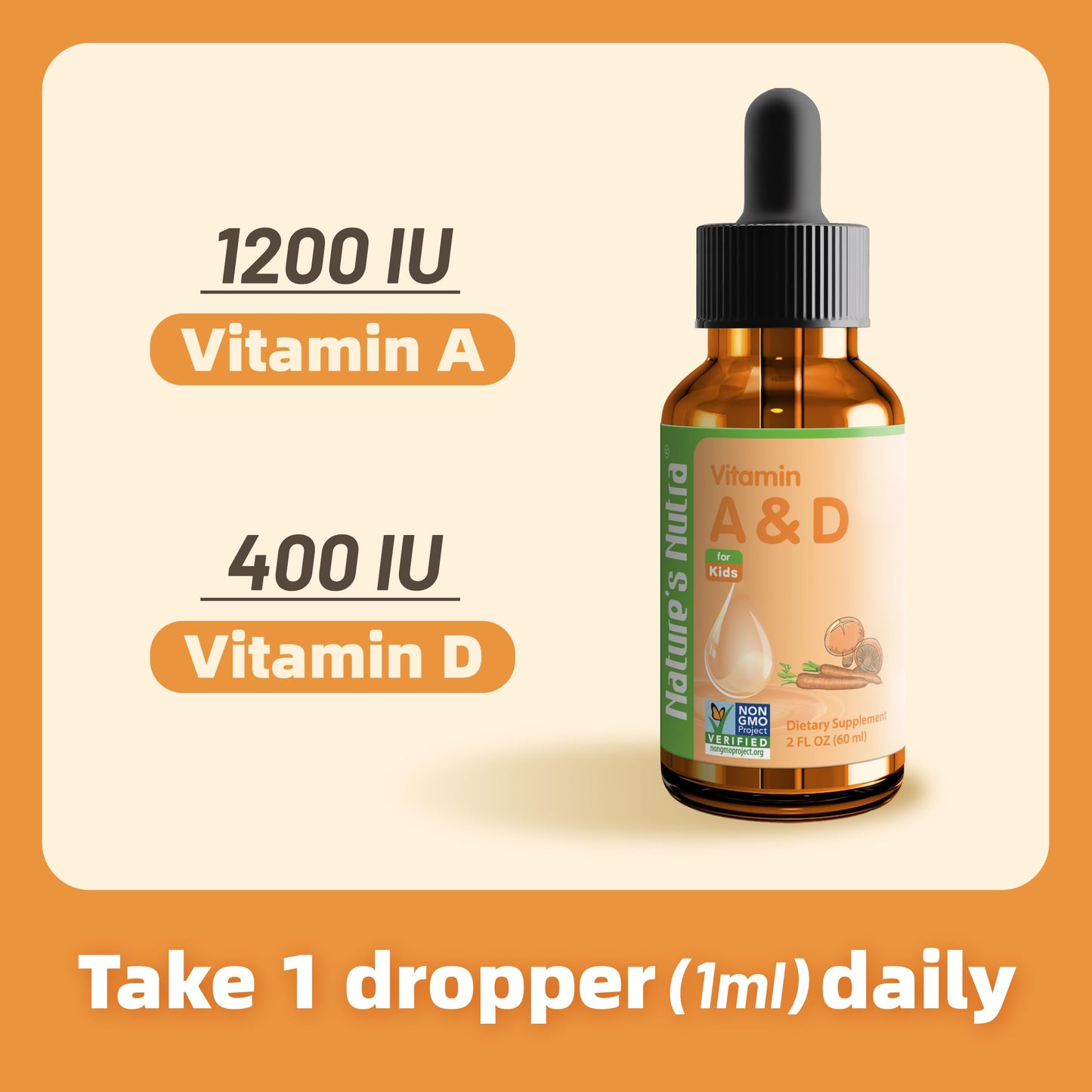 Nature's Nutra Vitamina A&D líquido gotas