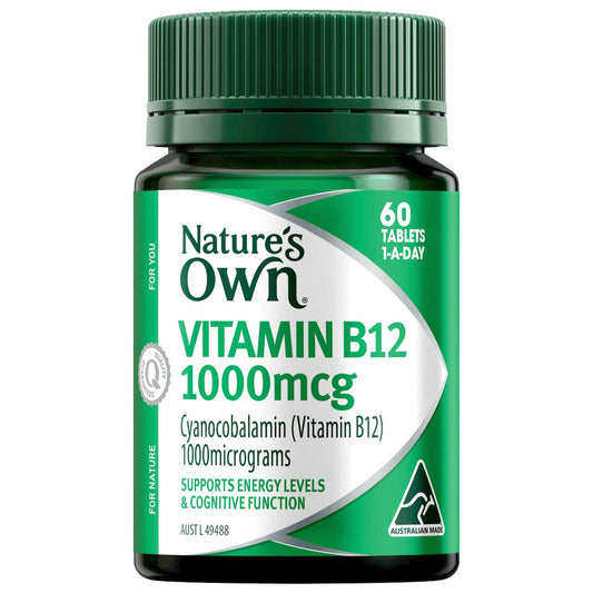 Nature's Own vitamina B12 1000 mcg 60 tabletas frasco principal