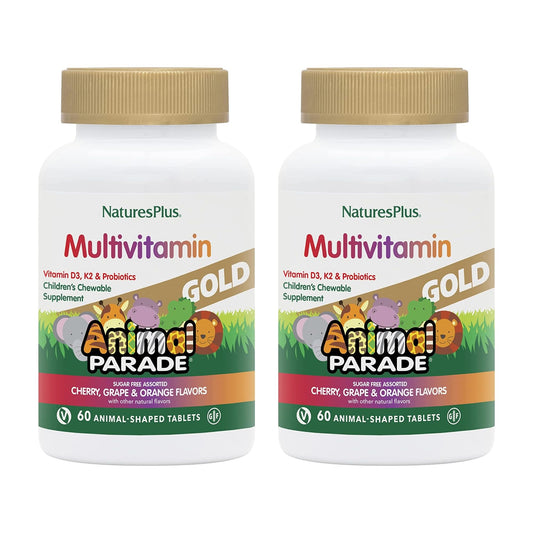 Paquete doble de multivitaminas Natures Plus Animal Parade para niños