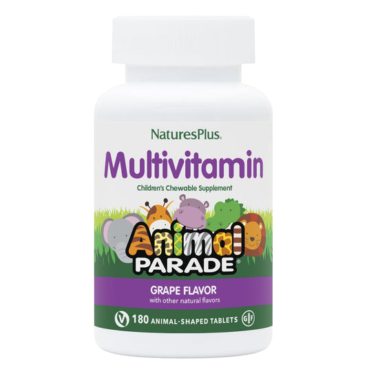 Natures Plus Animal Parade multivitamínico masticable sabor uva 180 tabletas