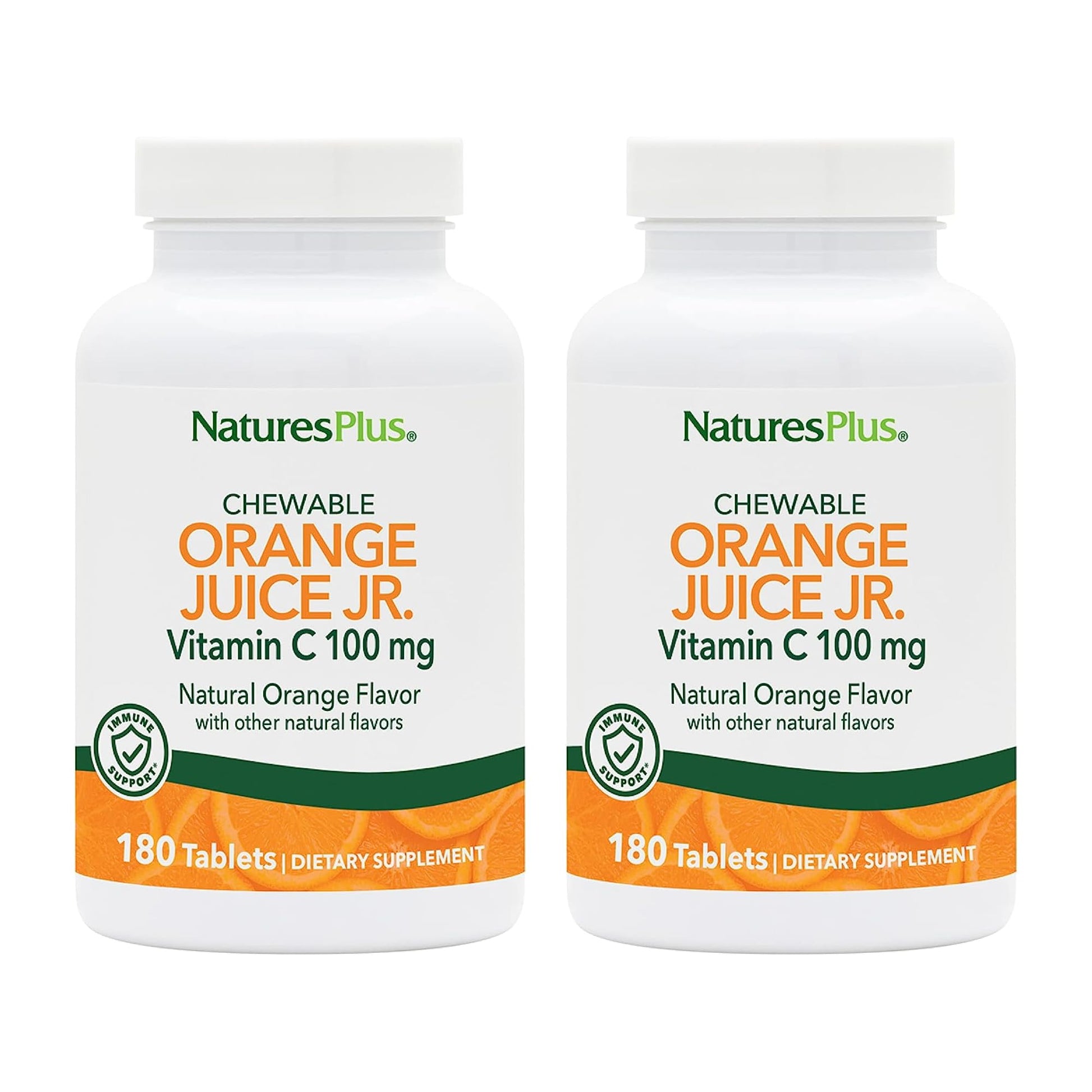Natures Plus Orange Juice Jr vitamina c masticable sabor naranja