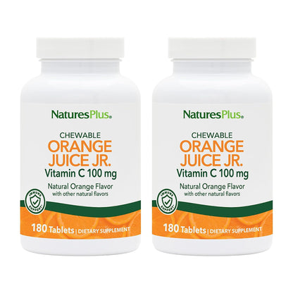 Natures Plus Orange Juice Jr vitamina c masticable sabor naranja