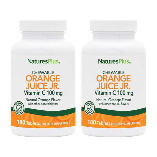 Natures Plus Orange Juice Jr vitamina c masticable sabor naranja