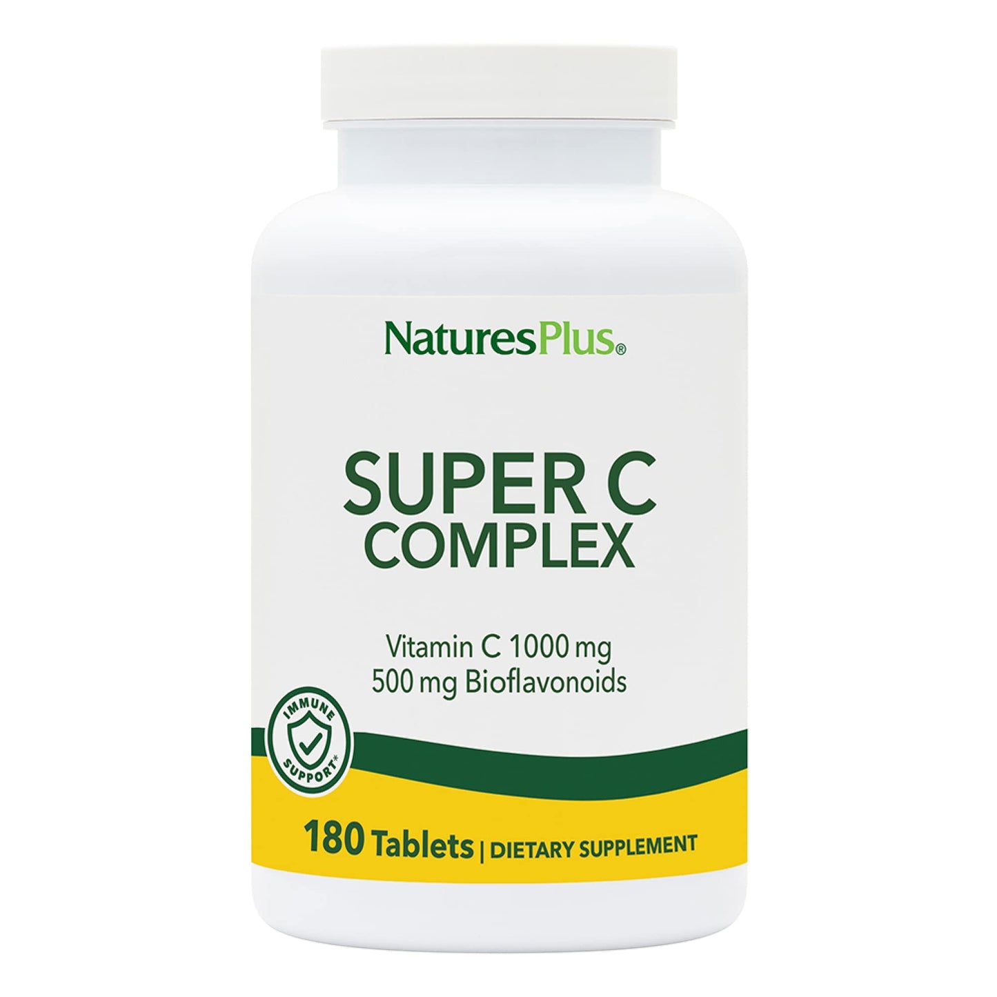 Frasco de Natures Plus Super C Complex con 180 tabletas