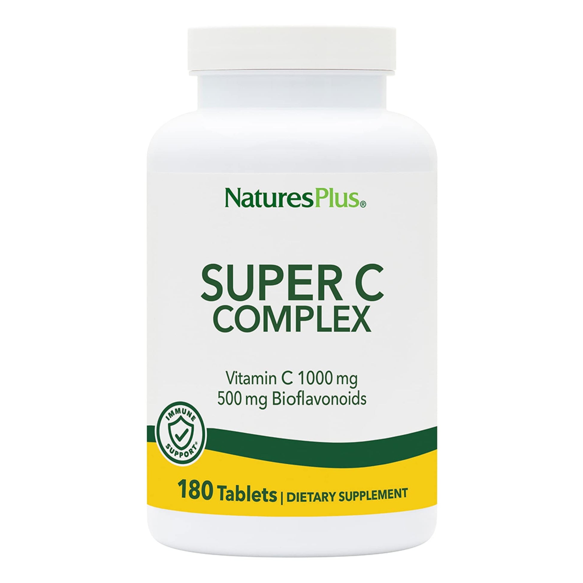 Frasco de Natures Plus Super C Complex con 180 tabletas