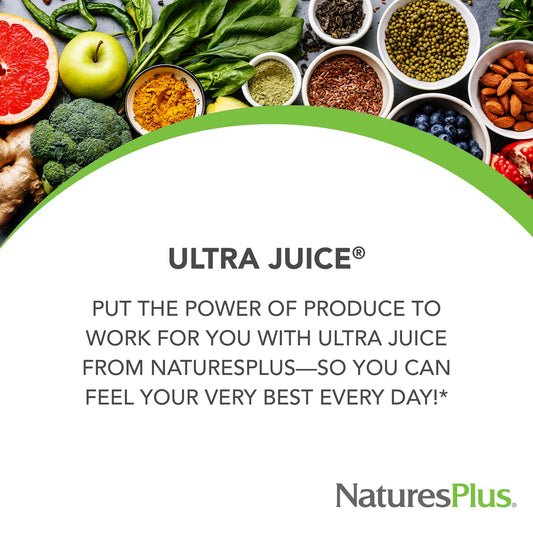 Ingredientes de superalimentos de Natures Plus Ultra Juice