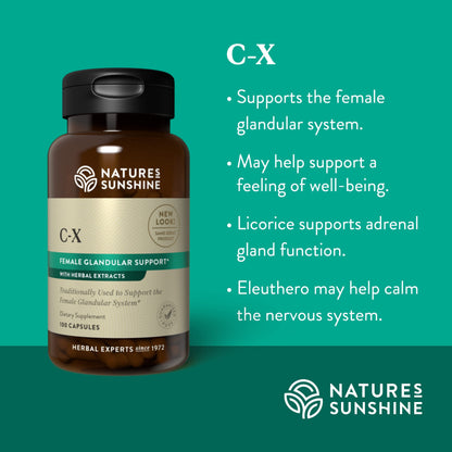 Nature's Sunshine C-X vista lateral botella