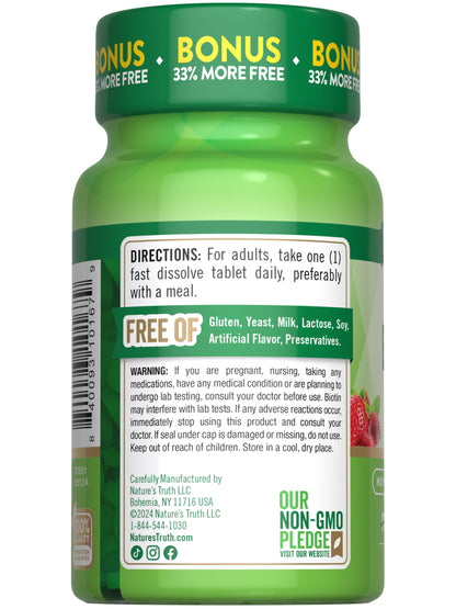 Nature's Truth biotina máxima fuerza apoyo cabello