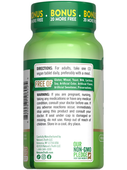 Paquete natures truth vitamina b12 220 tabletas veganas