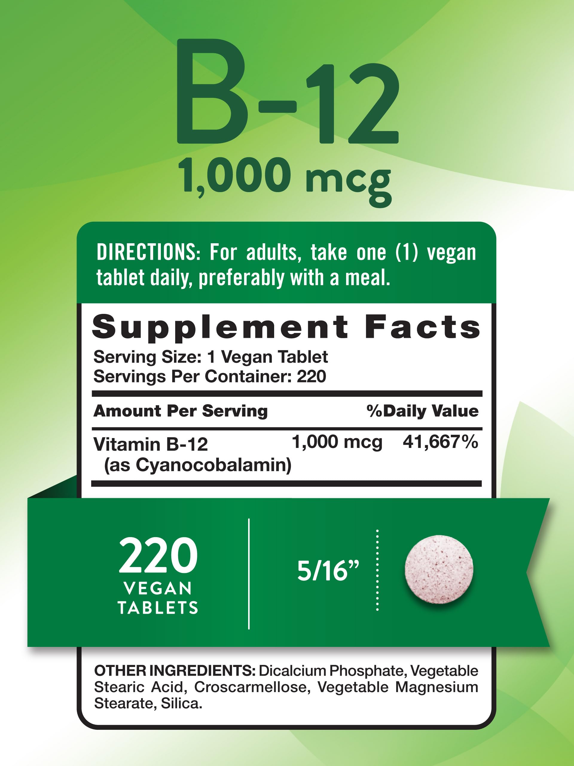 Tabletas vitamina b12 naturales sin gluten natures truth