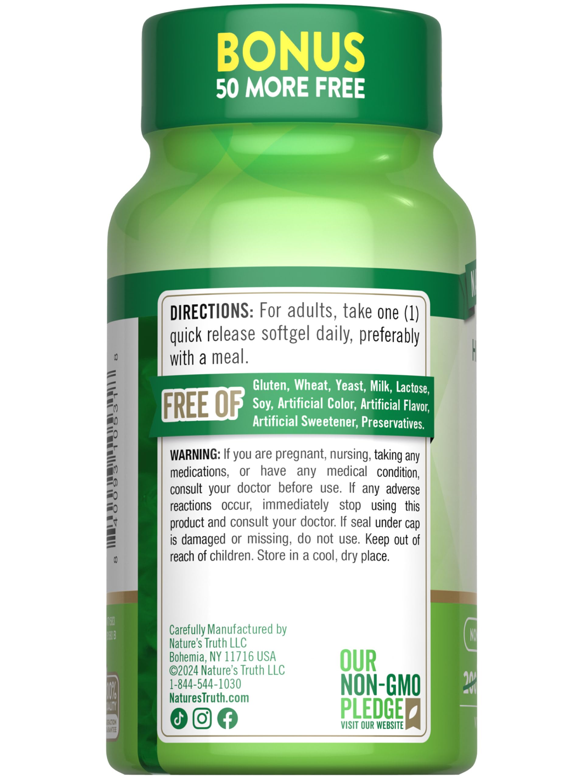 Nature's Truth vitamina d3 suplemento esencial