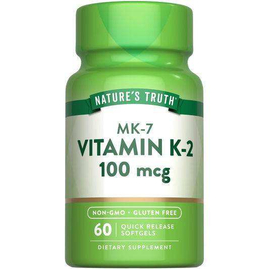 Nature's Truth Vitamina K2 MK-7 100 mcg en cápsulas blandas