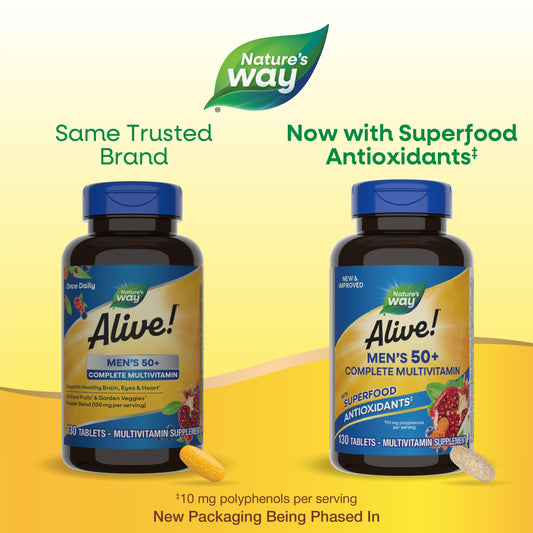 Nature's Way Alive con antioxidantes para hombres mayores.