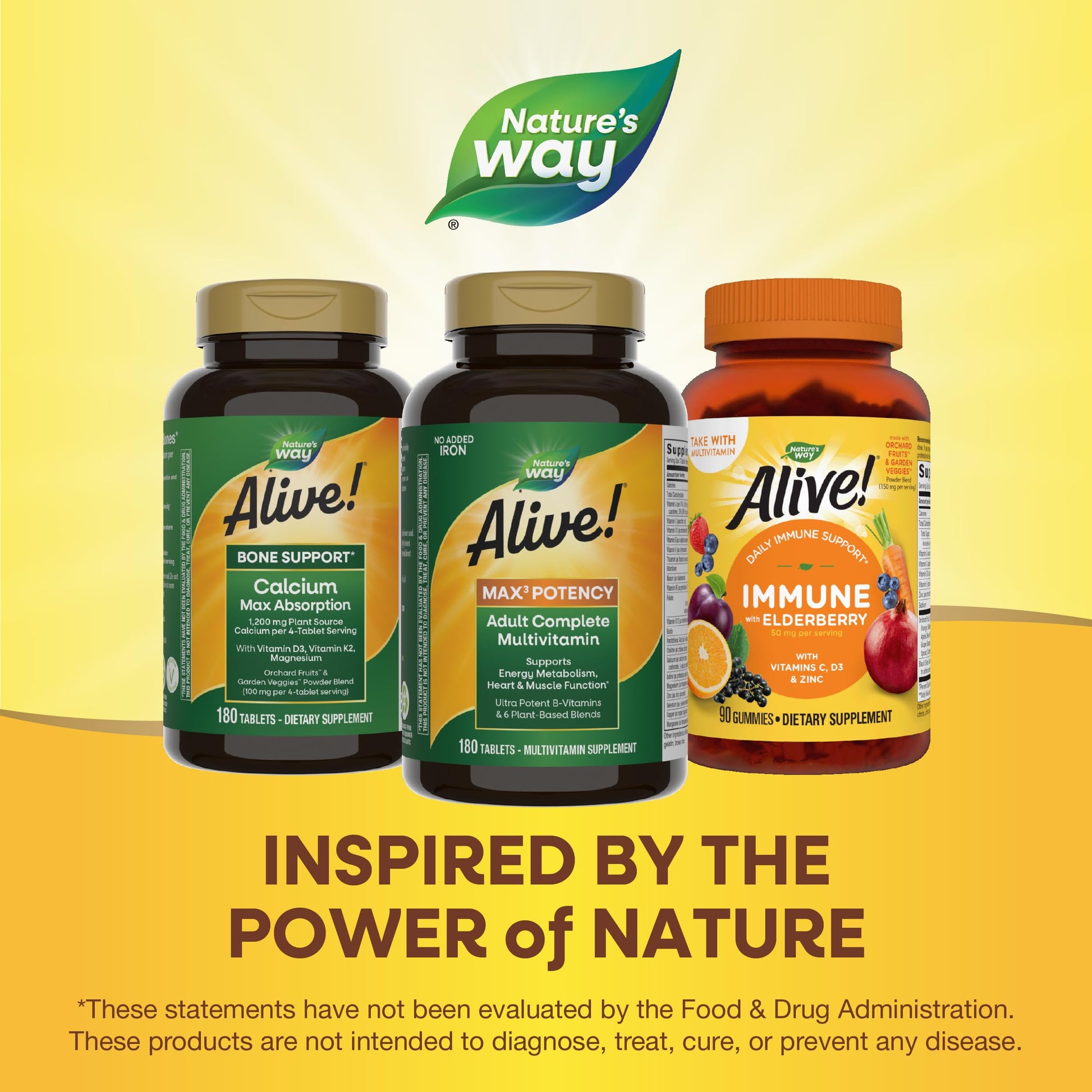Bote de Nature's Way Alive! inspirado en la naturaleza
