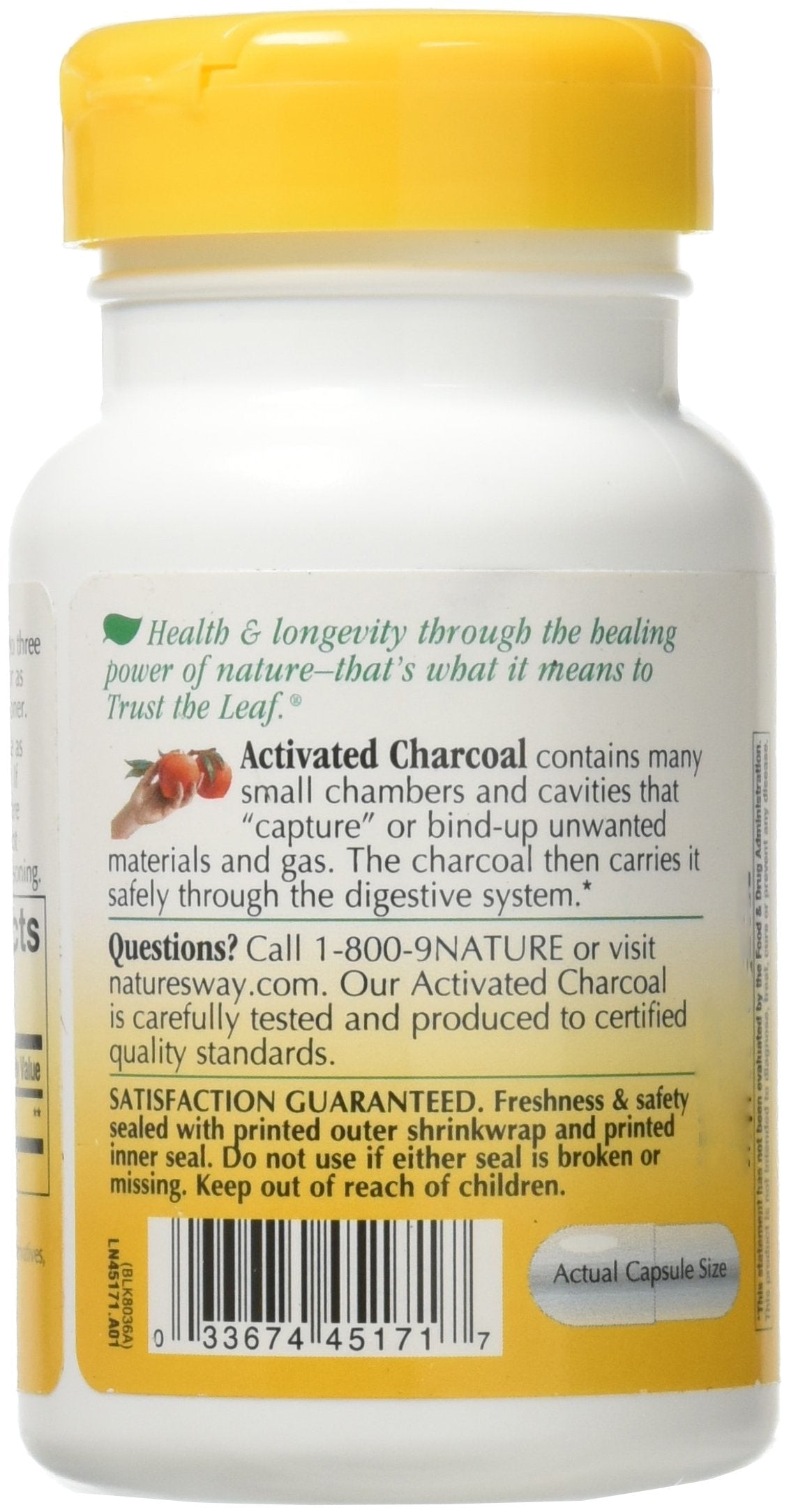 Nature's Way cápsulas de carbón activado para detox
