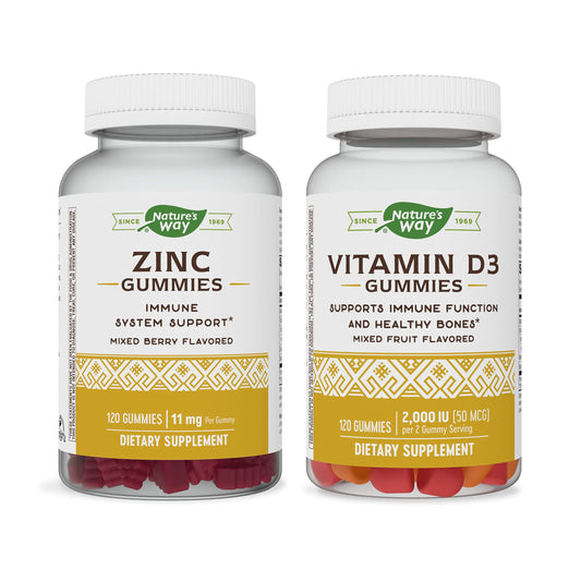 Nature's Way gomitas zinc y vitamina d3 frasco