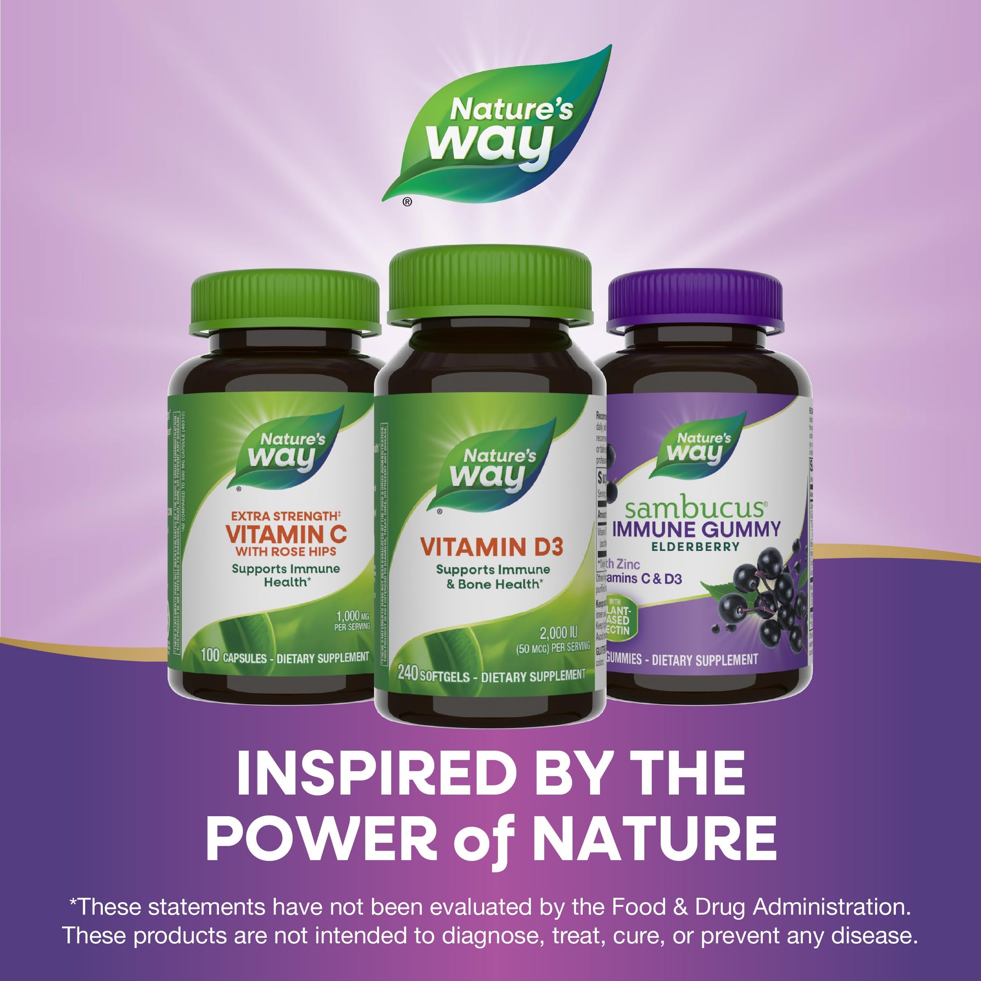 Nature's Way Vitamina D3 2000 IU para dientes y huesos fuertes