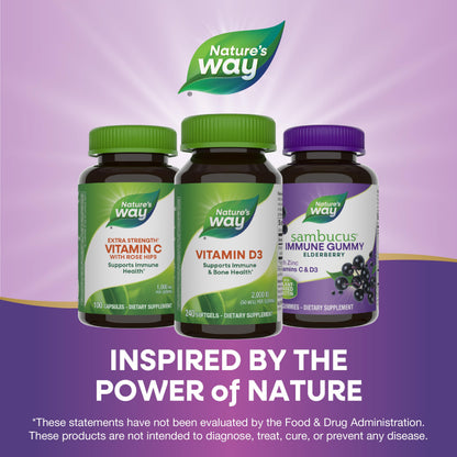 Nature's Way Vitamina D3 2000 IU para dientes y huesos fuertes