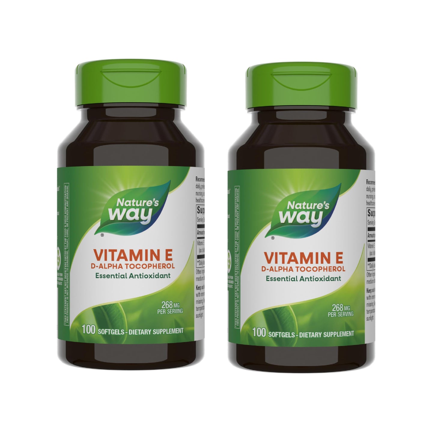 Botella Nature's Way Vitamina E d-alfa tocoferol 100 cápsulas blandas