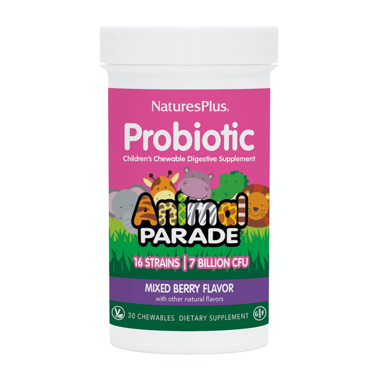 NaturesPlus Animal Parade probiótico masticable frutos mixtos