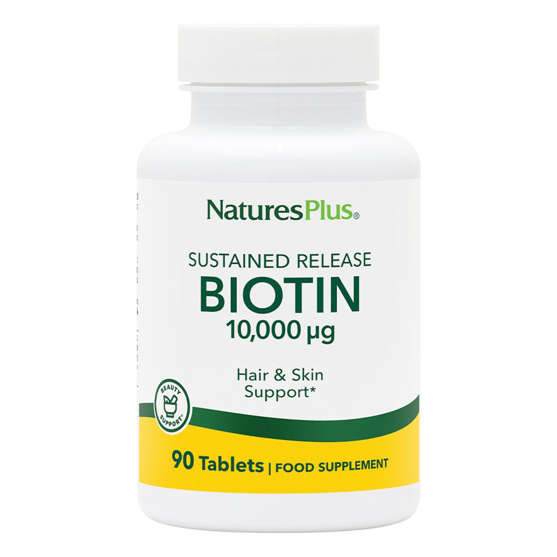 NaturesPlus biotina liberación prolongada 90 tabletas sin gluten