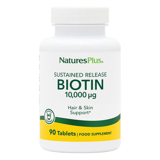 NaturesPlus biotina liberación prolongada 90 tabletas sin gluten