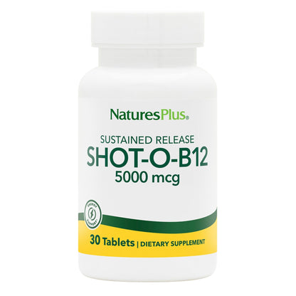 NaturesPlus Shot-O-B12 tabletas vegetarianas 5000 mcg