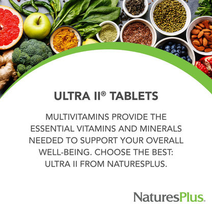 Descripción de tabletas Ultra II multivitamínicas de NaturesPlus