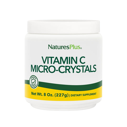NaturesPlus vitamina c microcristales polvo vaso