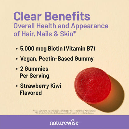 NatureWise gomitas con vitamina B7 para belleza natural