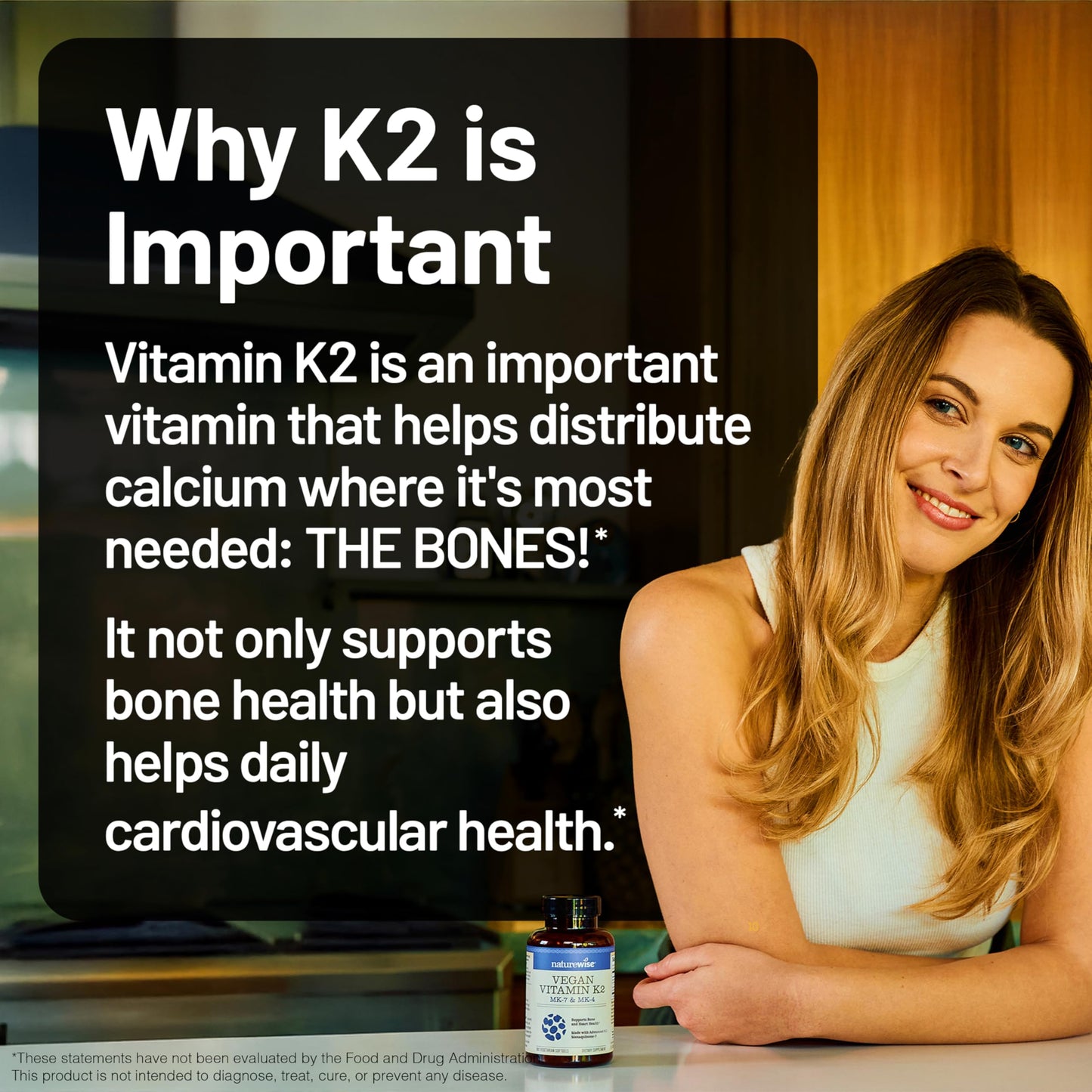 NatureWise vitamina k2 etiqueta frontal detalles